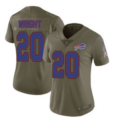 Women's Nike Buffalo Bills #20 Shareece Wright Limited Olive 2017 Salute to Service NFL Jersey