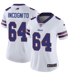 Women's Nike Buffalo Bills #64 Richie Incognito White Vapor Untouchable Limited Player NFL Jersey