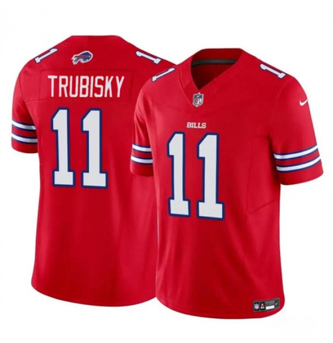 Men's Buffalo Bills #11 Mitch Trubisky Red 2023 F.U.S.E. Vapor Untouchable Limited Football Stitched Jersey