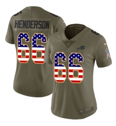 Women's Nike Buffalo Bills #66 Seantrel Henderson Limited Olive/USA Flag 2017 Salute to Service NFL Jersey