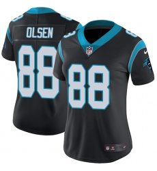 Women's Nike Carolina Panthers #88 Greg Olsen Elite Black Team Color NFL Jersey