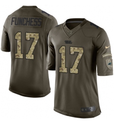 Men's Nike Carolina Panthers #17 Devin Funchess Elite Green Salute to Service NFL Jersey