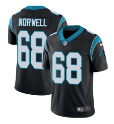 Men's Nike Carolina Panthers #68 Andrew Norwell Black Team Color Vapor Untouchable Limited Player NFL Jersey
