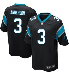 Men's Nike Carolina Panthers #3 Derek Anderson Game Black Team Color NFL Jersey