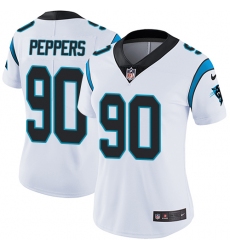 Women's Nike Carolina Panthers #90 Julius Peppers White Vapor Untouchable Limited Player NFL Jersey