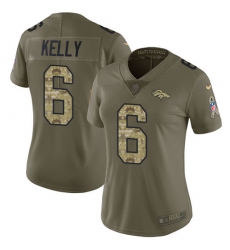 Women's Nike Denver Broncos #6 Chad Kelly Limited Olive/Camo 2017 Salute to Service NFL Jersey