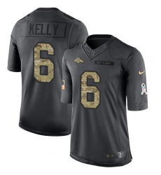Youth Nike Denver Broncos #6 Chad Kelly Limited Black 2016 Salute to Service NFL Jersey