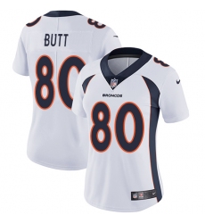 Women's Nike Denver Broncos #80 Jake Butt White Vapor Untouchable Limited Player NFL Jersey