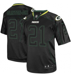 Men's Nike Green Bay Packers #21 Ha Ha Clinton-Dix Elite Lights Out Black NFL Jersey