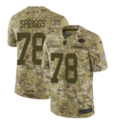 Youth Nike Green Bay Packers #78 Jason Spriggs Limited Camo 2018 Salute to Service NFL Jersey