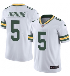 Men's Nike Green Bay Packers #5 Paul Hornung White Vapor Untouchable Limited Player NFL Jersey