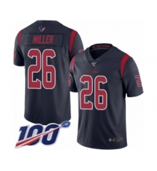 Men's Houston Texans #26 Lamar Miller Limited Navy Blue Rush Vapor Untouchable 100th Season Football Jersey