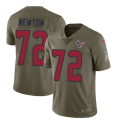 Men's Nike Houston Texans #72 Derek Newton Limited Olive 2017 Salute to Service NFL Jersey