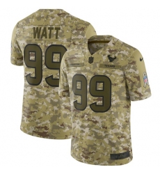 Men's Nike Houston Texans #99 J.J. Watt Limited Camo 2018 Salute to Service NFL Jersey