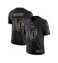 Men Houston Texans #10 DeAndre Hopkins Black Golden Edition 2019 Vapor Untouchable Limited Jersey