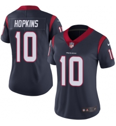 Women's Nike Houston Texans #10 DeAndre Hopkins Limited Navy Blue Team Color Vapor Untouchable NFL Jersey