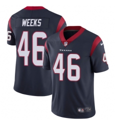 Youth Nike Houston Texans #46 Jon Weeks Limited Navy Blue Team Color Vapor Untouchable NFL Jersey