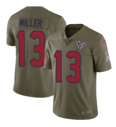 Youth Nike Houston Texans #13 Braxton Miller Limited Olive 2017 Salute to Service NFL Jersey