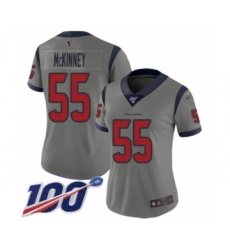 Women's Houston Texans #55 Benardrick McKinney Limited Gray Inverted Legend 100th Season Football Jersey