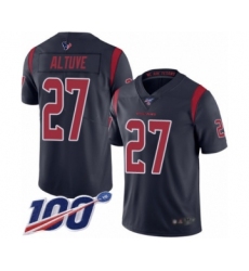 Men's Houston Texans #27 Jose Altuve Limited Navy Blue Rush Vapor Untouchable 100th Season Football Jersey
