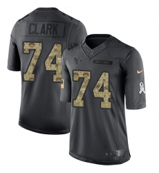 Youth Nike Houston Texans #74 Chris Clark Limited Black 2016 Salute to Service NFL Jersey