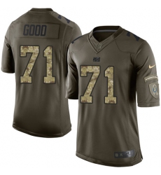 Men's Nike Indianapolis Colts #71 Denzelle Good Elite Green Salute to Service NFL Jersey