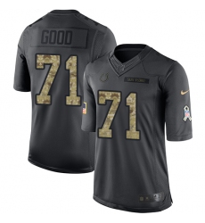 Men's Nike Indianapolis Colts #71 Denzelle Good Limited Black 2016 Salute to Service NFL Jersey