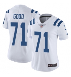 Women's Nike Indianapolis Colts #71 Denzelle Good White Vapor Untouchable Limited Player NFL Jersey