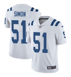 Men's Nike Indianapolis Colts #51 John Simon White Vapor Untouchable Limited Player NFL Jersey