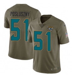 Youth Nike Jacksonville Jaguars #51 Paul Posluszny Limited Olive 2017 Salute to Service NFL Jersey
