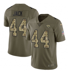 Men's Nike Jacksonville Jaguars #44 Myles Jack Limited Olive/Camo 2017 Salute to Service NFL Jersey