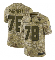 Men's Nike Jacksonville Jaguars #78 Jermey Parnell Limited Camo 2018 Salute to Service NFL Jersey