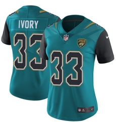 Women's Nike Jacksonville Jaguars #33 Chris Ivory Elite Teal Green Team Color NFL Jersey