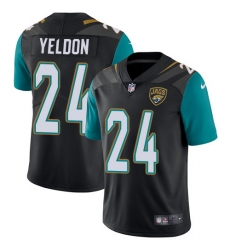 Men's Nike Jacksonville Jaguars #24 T.J. Yeldon Black Alternate Vapor Untouchable Limited Player NFL Jersey