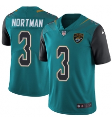 Men's Nike Jacksonville Jaguars #3 Brad Nortman Teal Green Team Color Vapor Untouchable Limited Player NFL Jersey