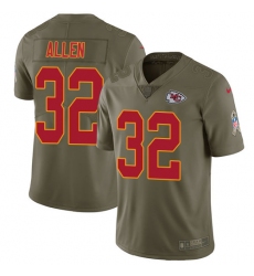 Youth Nike Kansas City Chiefs #32 Marcus Allen Limited Olive 2017 Salute to Service NFL Jersey