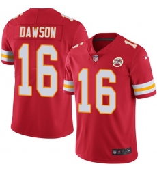 Men's Nike Kansas City Chiefs #16 Len Dawson Red Team Color Vapor Untouchable Limited Player NFL Jersey