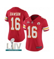 Women's Kansas City Chiefs #16 Len Dawson Red Team Color Vapor Untouchable Limited Player Super Bowl LIV Bound Football Jersey
