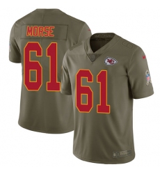 Men's Nike Kansas City Chiefs #61 Mitch Morse Limited Olive 2017 Salute to Service NFL Jersey