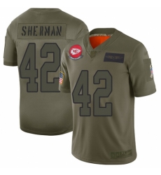 Youth Kansas City Chiefs #42 Anthony Sherman Limited Camo 2019 Salute to Service Football Jersey