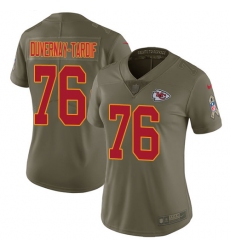 Women's Nike Kansas City Chiefs #76 Laurent Duvernay-Tardif Limited Olive 2017 Salute to Service NFL Jersey