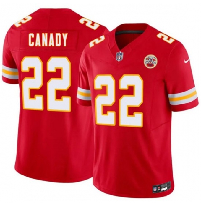 Men’s Kansas City Chiefs #22 Jadon Canady Red 2026 Draft F.U.S.E. Vapor Untouchable Limited Football Stitched Jersey