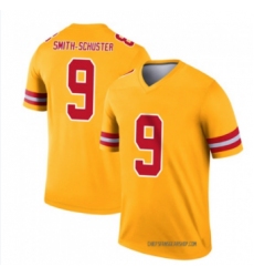 Men's  Kansas City Chiefs #9 JuJu SmithSchuster Gold Inverted Jersey