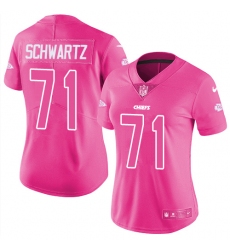 Women's Nike Kansas City Chiefs #71 Mitchell Schwartz Limited Pink Rush Fashion NFL Jersey