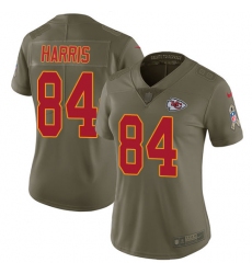 Women's Nike Kansas City Chiefs #84 Demetrius Harris Limited Olive 2017 Salute to Service NFL Jersey
