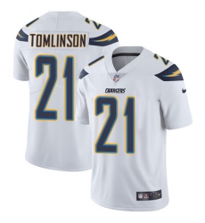 Men's Nike Los Angeles Chargers #21 LaDainian Tomlinson White Vapor Untouchable Limited Player NFL Jersey