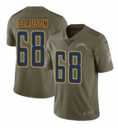 Men's Nike Los Angeles Chargers #68 Matt Slauson Limited Olive 2017 Salute to Service NFL Jersey