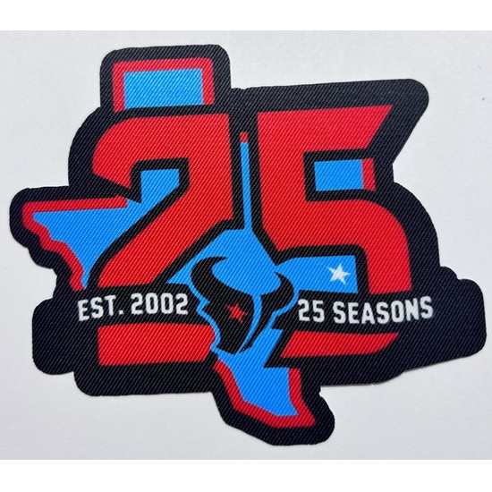 Texans 25TH Anniversary Seasons Patch Biaog